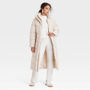 a new day Women's Cream Puffer Coat